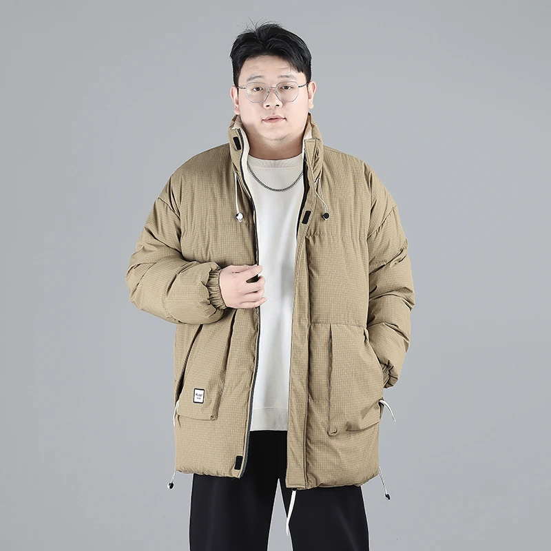 冬季大码防寒棉服宽松百搭立领外套保暖加厚加大纯色面包服时尚潮