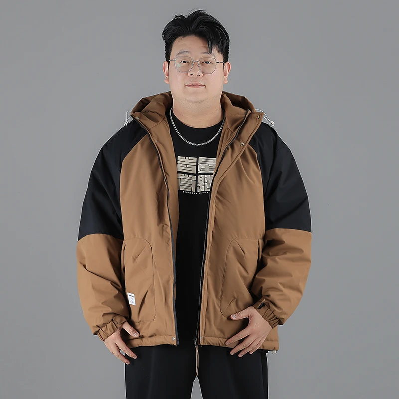 大码加肥加大羽绒服胖子冬季保暖外套休闲潮流男士运动装简约百搭