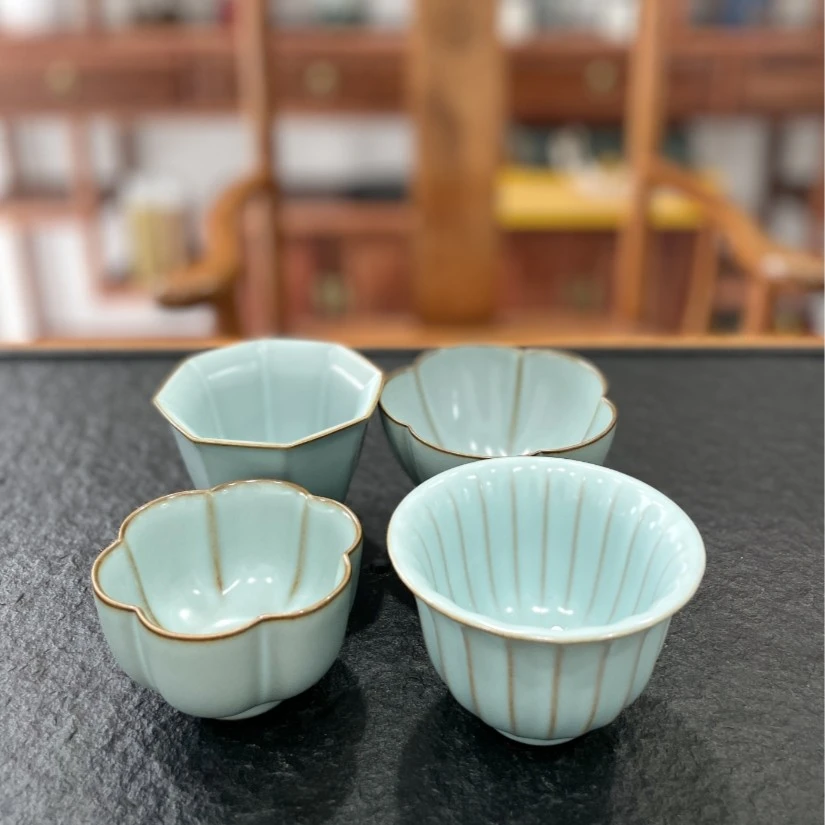 宝美窑品茗杯天青色主人杯陶瓷Q849 Q848 Q846 Q845