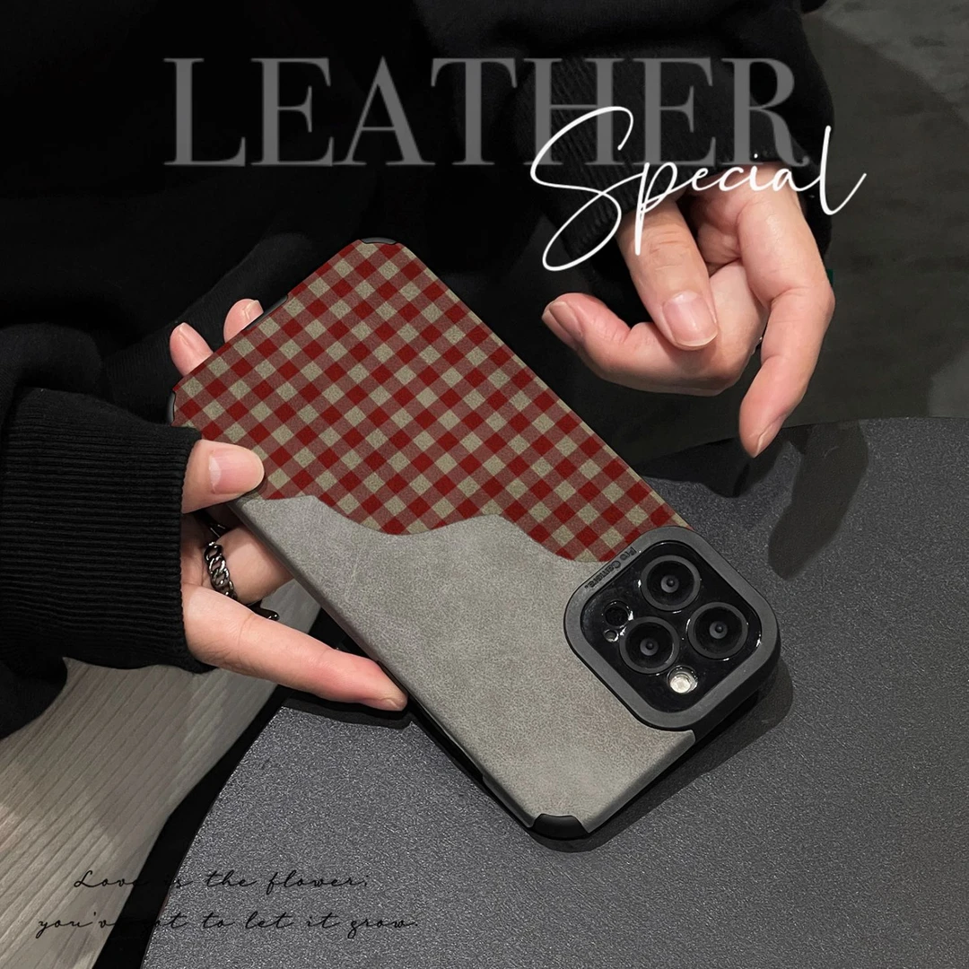 磨砂贴皮层次适用iPhone161514pro手机壳13苹果12肤感X防摔11秋冬