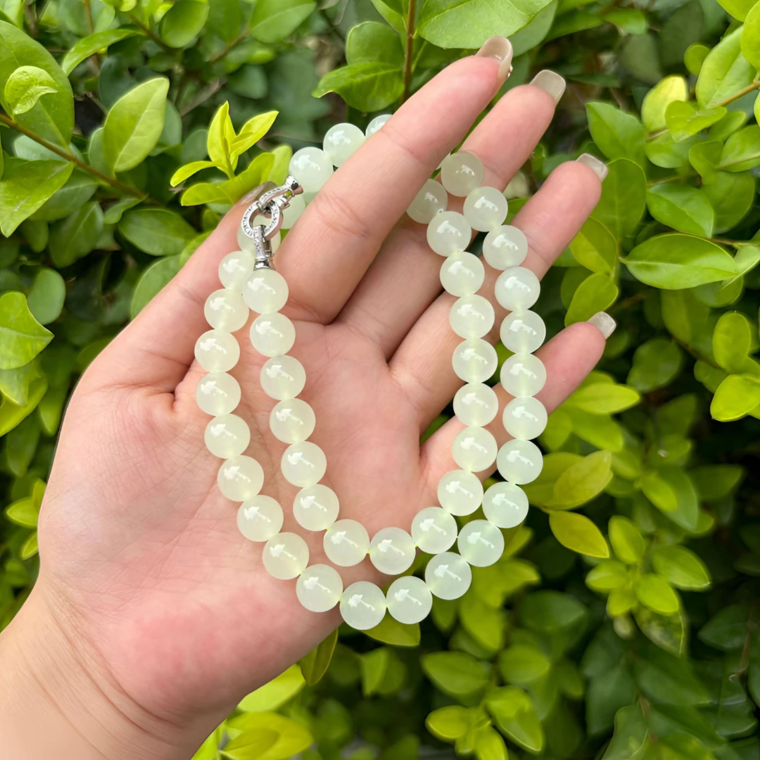 【龍韵祥】和田玉蜂蜜水卡10mm女神必备款美人链拍一发一