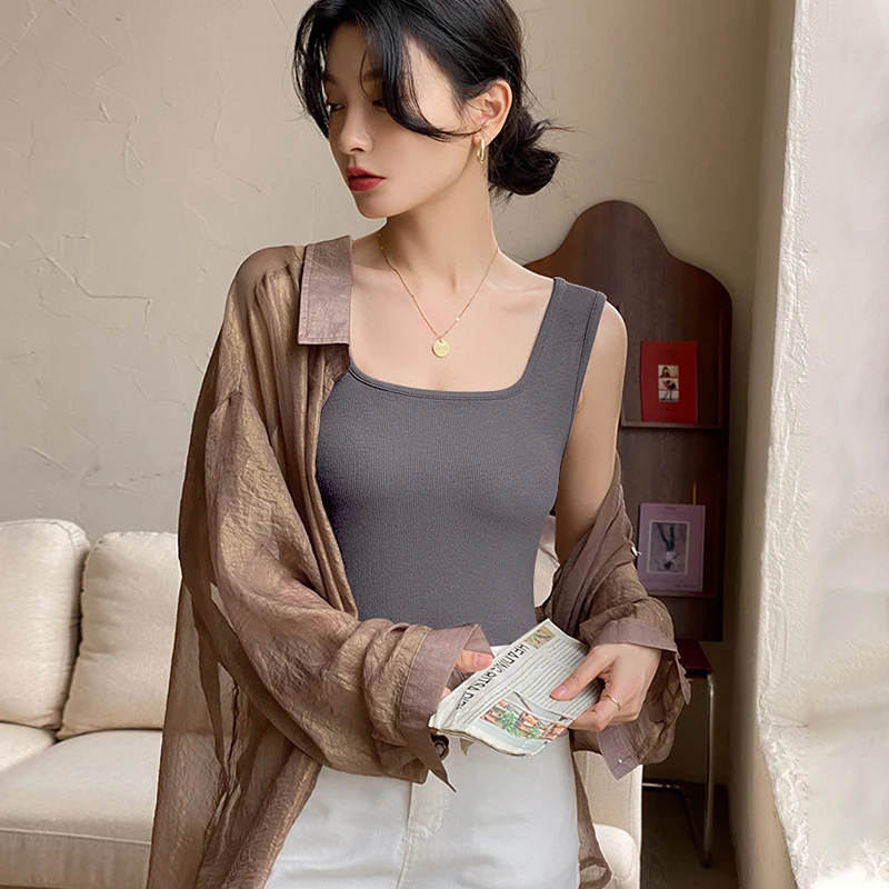 女背心打底吊带内搭百搭夏季外搭薄款修身春秋显瘦时尚外穿无袖