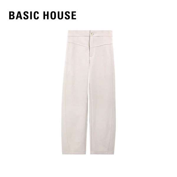 Basic House/百家好2023秋冬加厚新款百搭时尚阔腿裤 B0823B51452