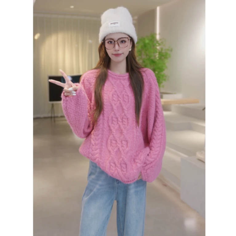 Basic House/百家好春季新款麻花时尚针织毛衣 B0824B5J802