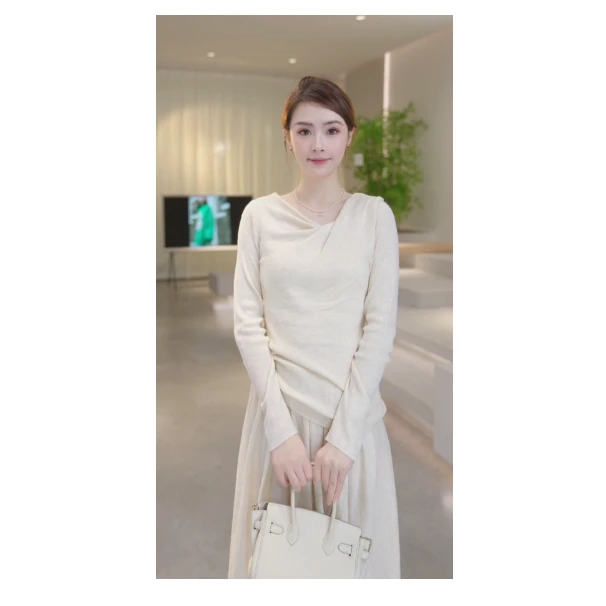 Basic House/百家好尤莱特24新款针织上衣+半裙 一组  4B5B342