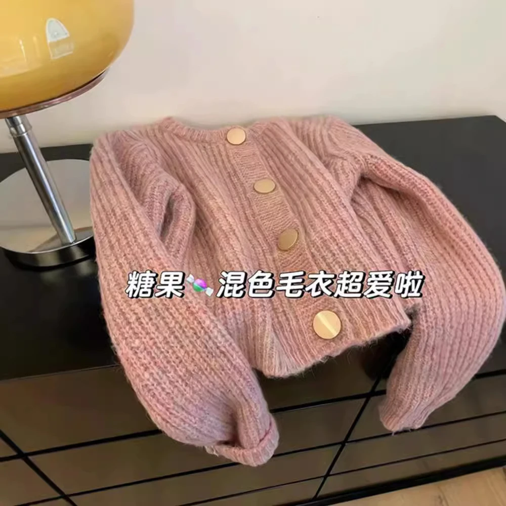 羊毛针织开衫女秋冬季加厚慵懒短款毛衣外套2025新款高级感上衣