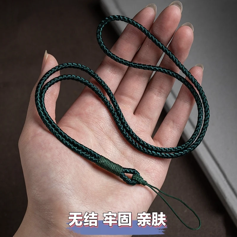 非金属布艺项链 挂脖纯手工手机挂绳情侣吊坠编织无绳结时尚简约1