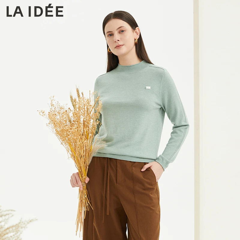 罗兰伊杜/LAIDEE毛衫半高领长袖春秋打底