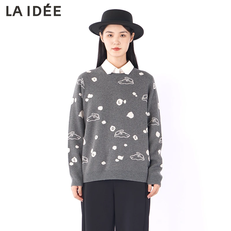 【粉丝专享】LAIDEE保暖毛衣冬季毛针织衫套头衫圆领女装秋