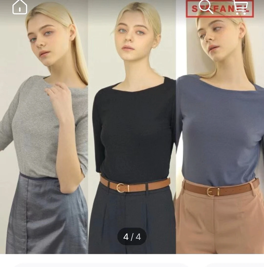 一字领正肩半袖三色夏款打底t恤巨显瘦百搭