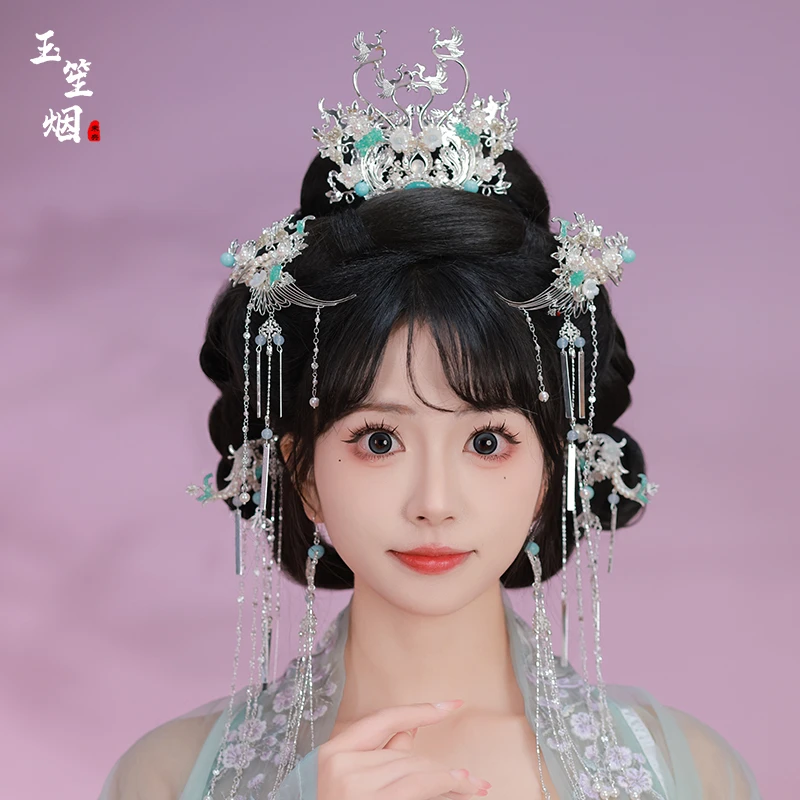 玉笙烟【长生殿套装】仙侠头饰流苏发簪仙气发冠步摇发夹汉服配饰女