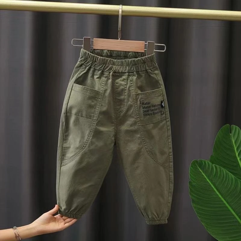 男童洋气春秋款2023新款中小童秋装长裤男孩春款儿童装秋装休闲裤