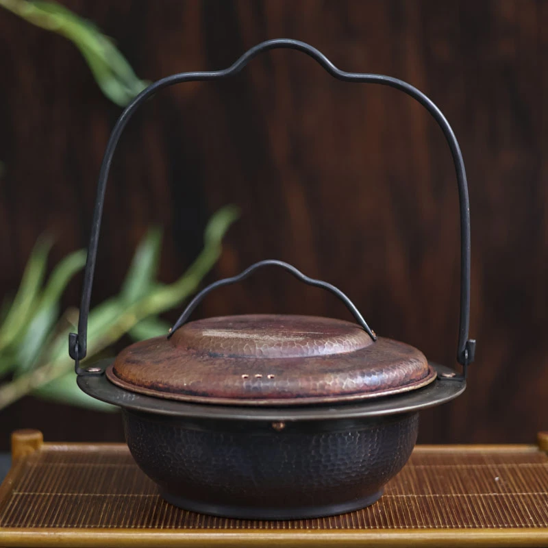 【福器】宽边吊锅（带提梁）-1000CC直径20内径16高7（春喜铜0215）