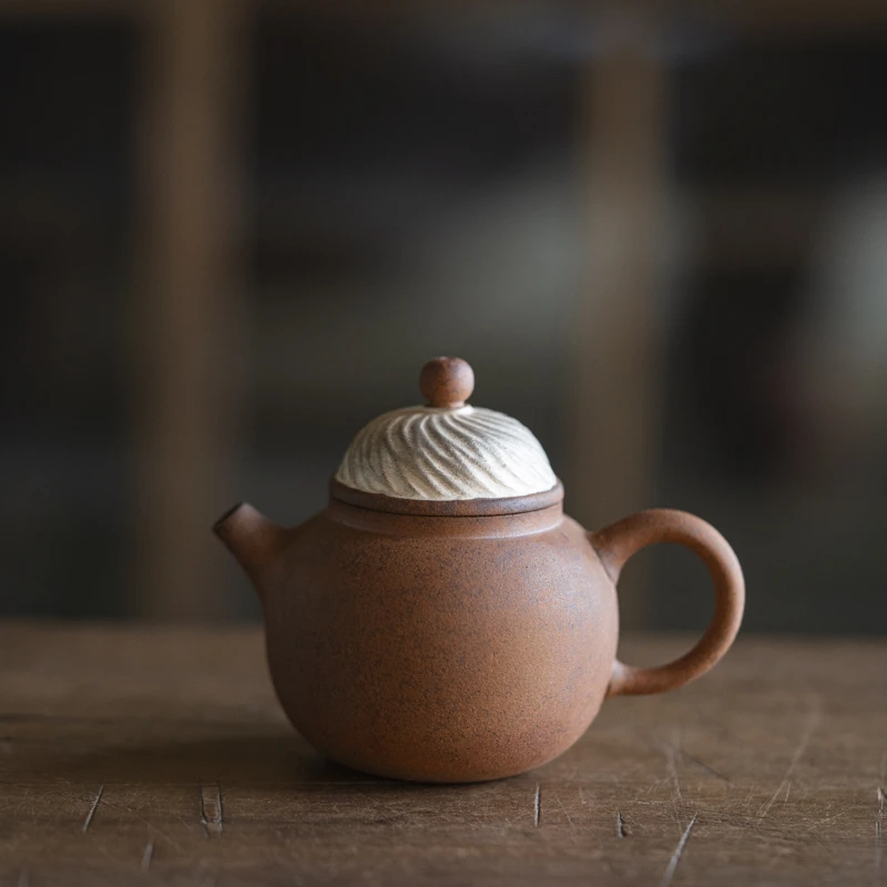 【福器】老岩泥-灰念-小圆满壶-100CC-口径4cm高7.5cm（V1062）