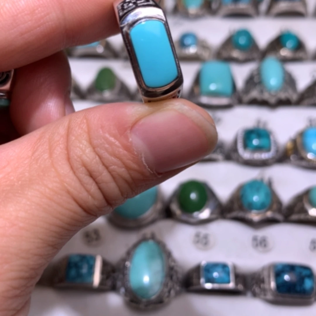 【闪购商品】绿松石挂件银S925镶嵌巧**裤