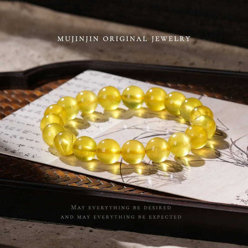 【木槿槿】天然金葡萄10m+手链女款轻奢珠宝首饰时尚串珠手串XL1967