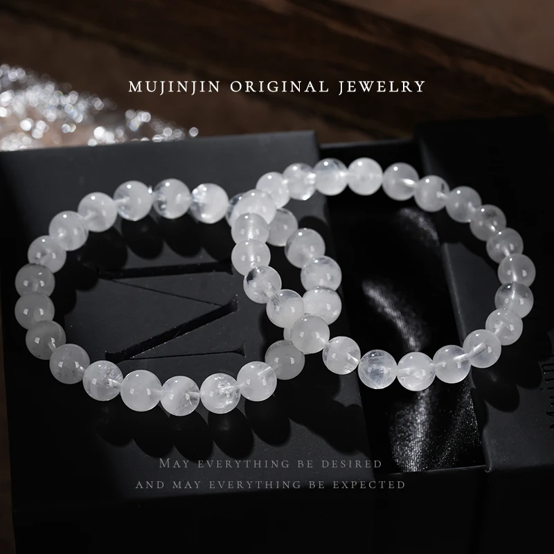 【木槿槿】天然喜马拉雅水晶手串约8m串珠手链女款XL2704多样性发一