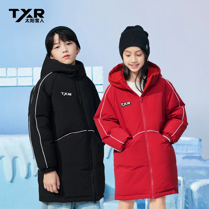 【太阳雪人】儿童羽绒服休闲连帽保暖中长款冬季-T4042024YS