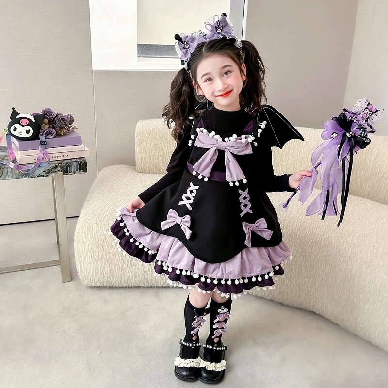 女童洛丽塔公主裙秋冬2024新款儿童万圣节连衣裙子女宝库洛米衣服