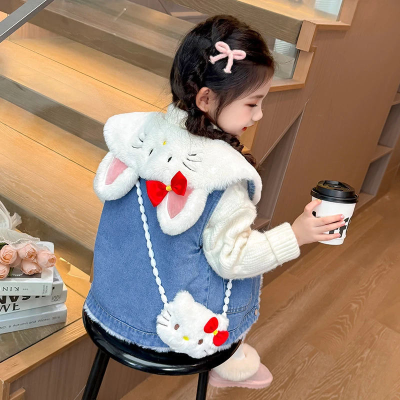 女童冬季马甲2024新款女宝宝洋气网红加绒加厚上衣儿童保暖冬装潮