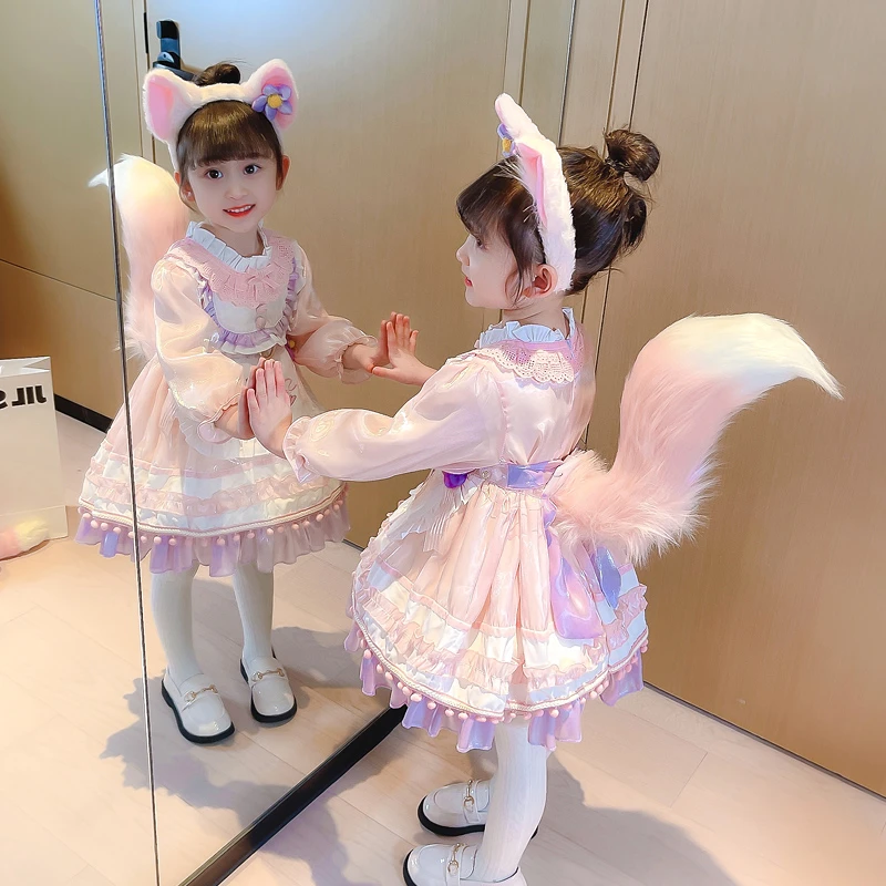 女童洛丽塔连衣裙秋装2025新款洋气生日公主裙春秋款玲娜贝儿裙子
