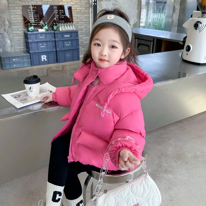女童羽绒服冬装新款儿童白鸭绒多巴胺穿搭女孩连帽轻薄短款外套