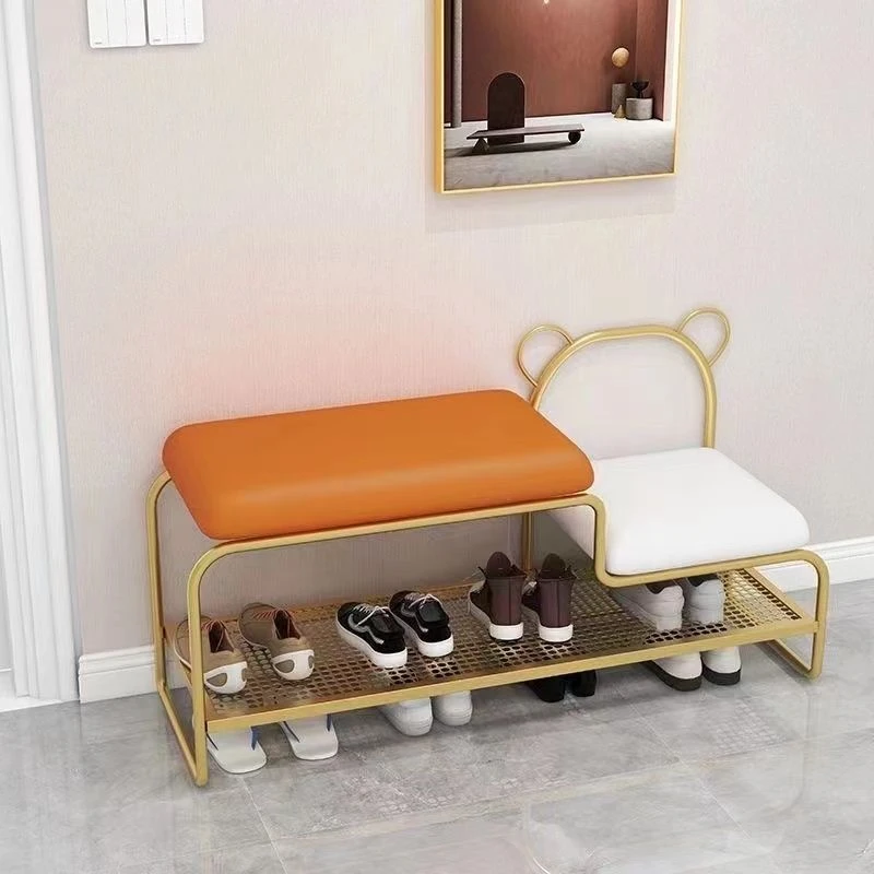 北欧入户门换鞋凳鞋柜一体家用门口简约现代软包坐垫儿童换鞋