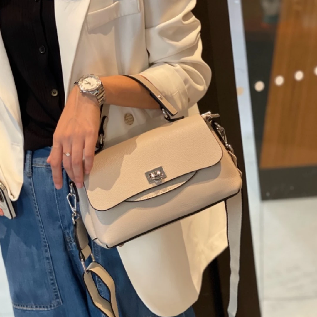 valendanli头层牛皮百搭斜挎时尚手提包三格层真皮单肩包牛皮5510