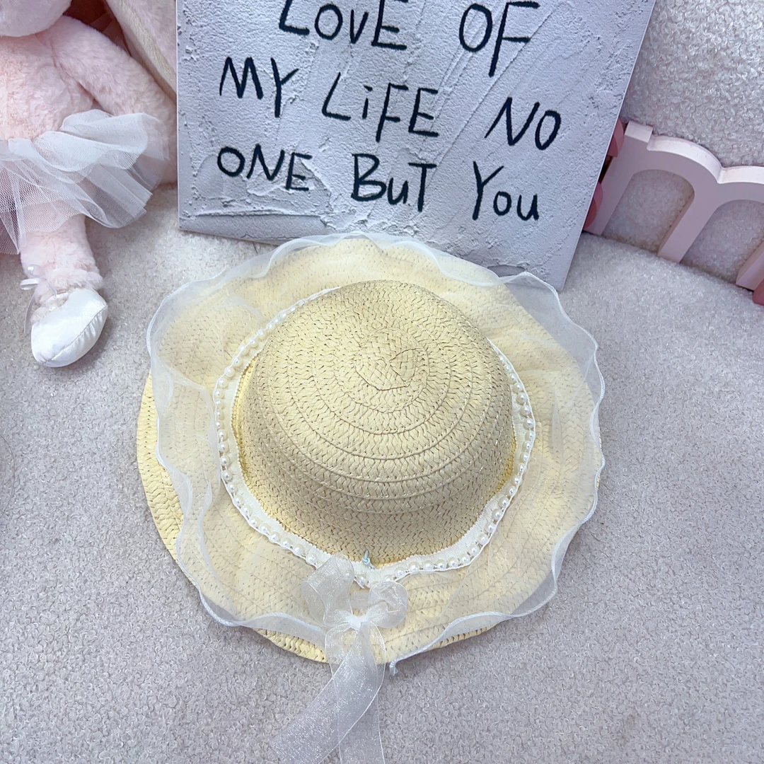 【米小洛】蕾丝公主夏季旅行百搭透气春夏宝宝帽子