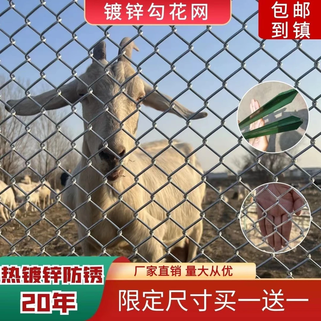 园林养殖铁丝网防护网养鸡果园护栏网镀锌铁丝网围栏钢丝网勾花网