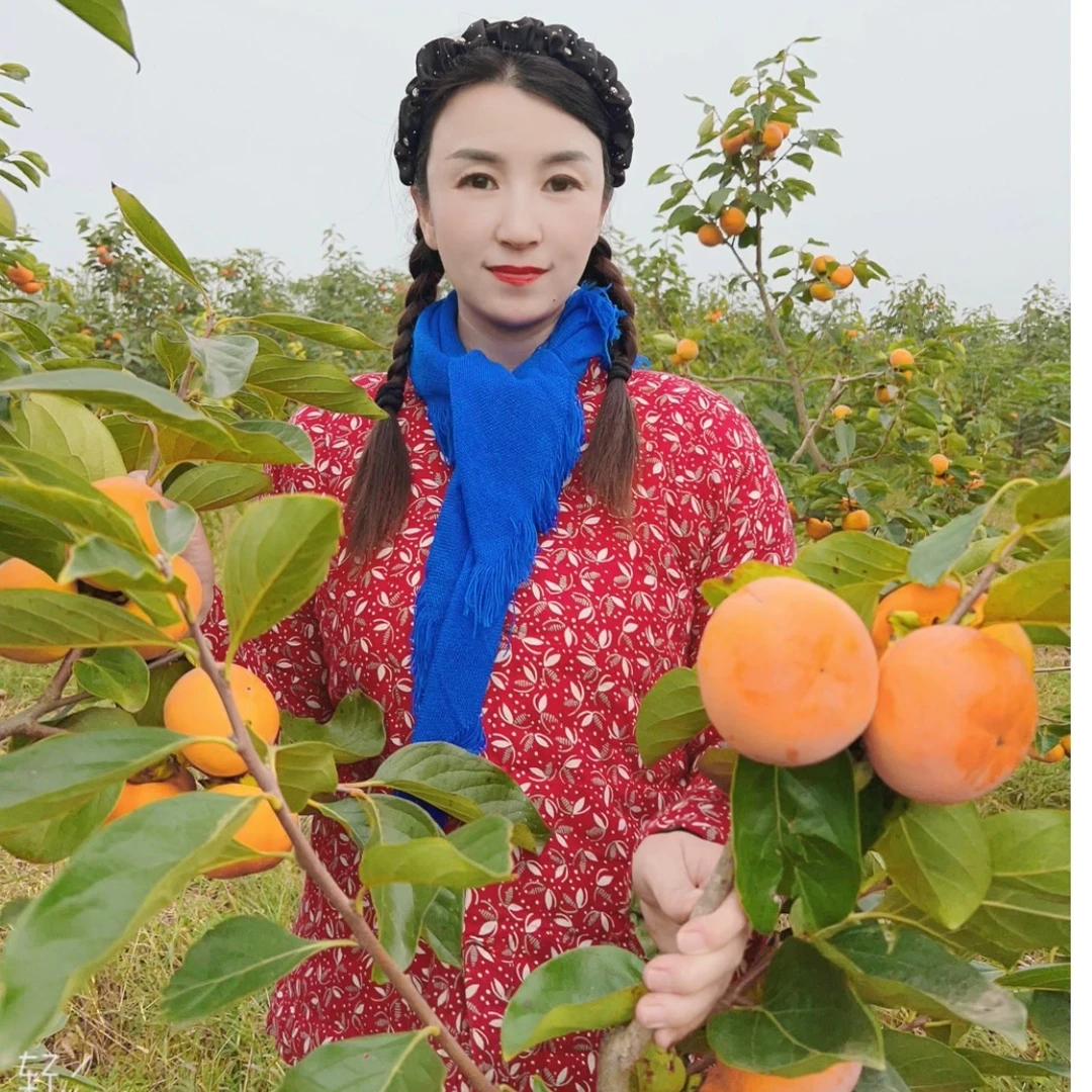 【虎牙妹甄选】陕西阳丰新鲜脆柿脆甜硬柿子水果生鲜水果5/9斤无核