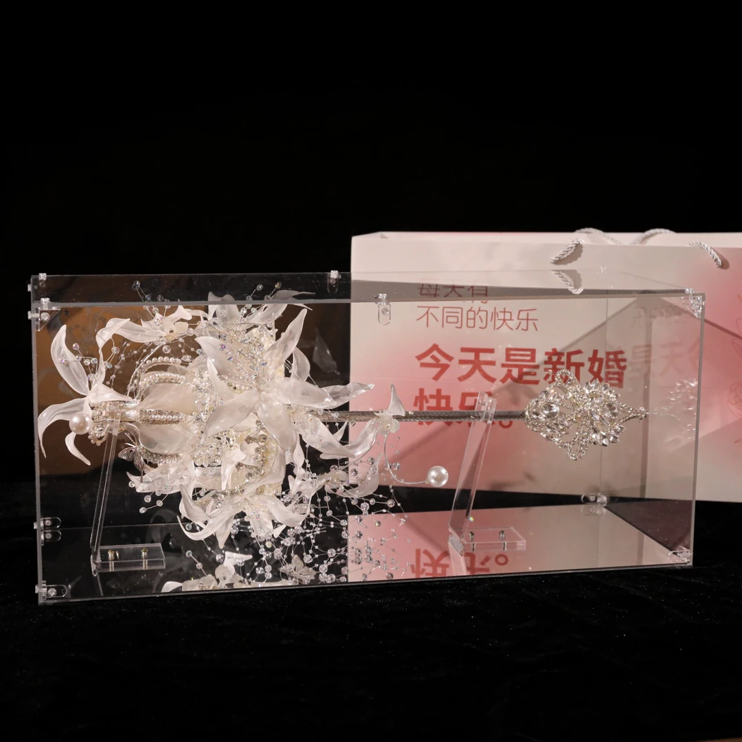 西式婚礼手捧花结婚奢华女王岛屿权杖结婚礼物DIY材料