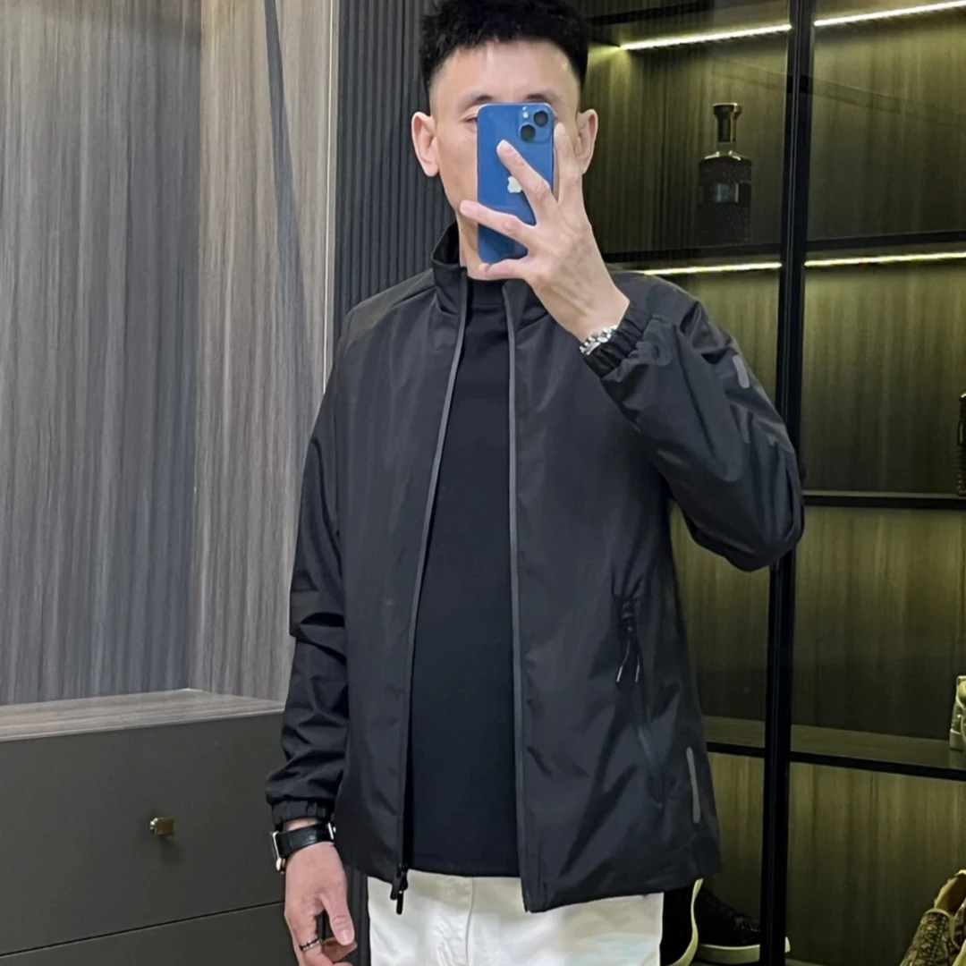 2025春季新款时尚休闲百搭净版户外男士立领夹克外套-DM-24034