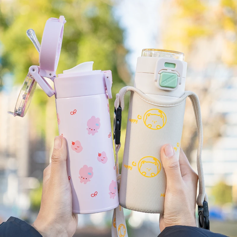 VSK保温杯女士可爱儿童316吸管水杯25年新款双饮口防摔便携杯子