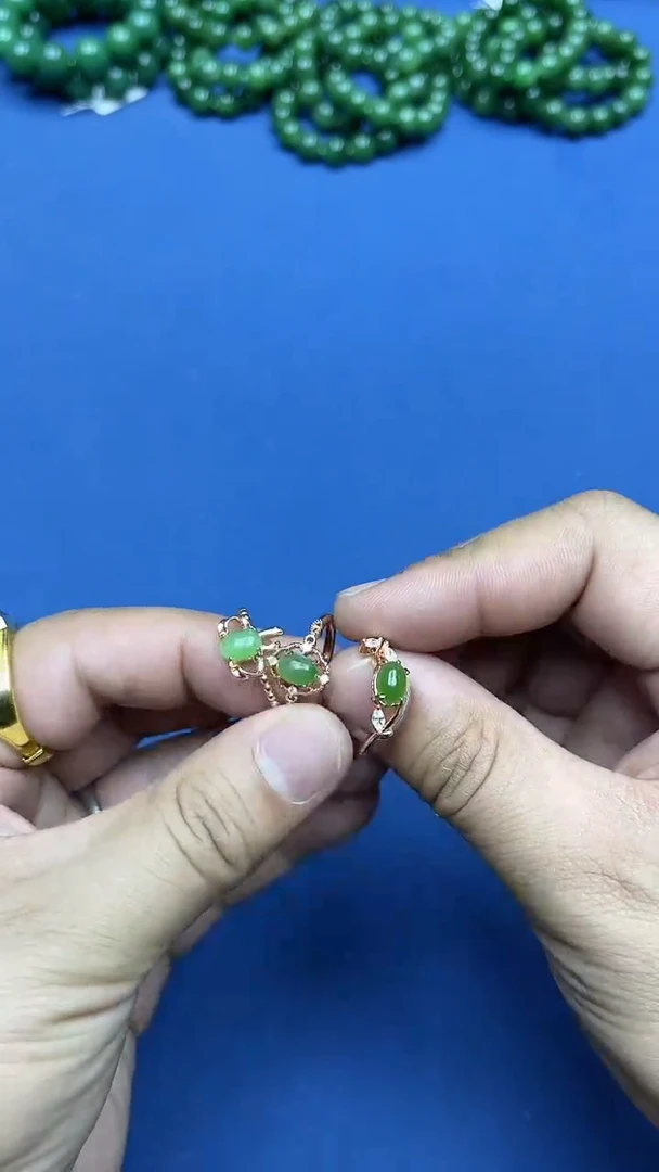 【闪购商品】和田玉（碧玉）戒指未镶嵌碧玉女戒