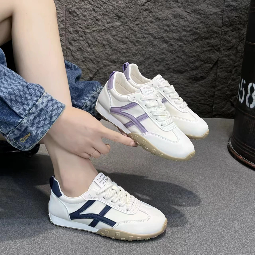 清凉德训鞋2024春夏透气冰丝布百搭时尚软底练车跑步运动休闲女鞋