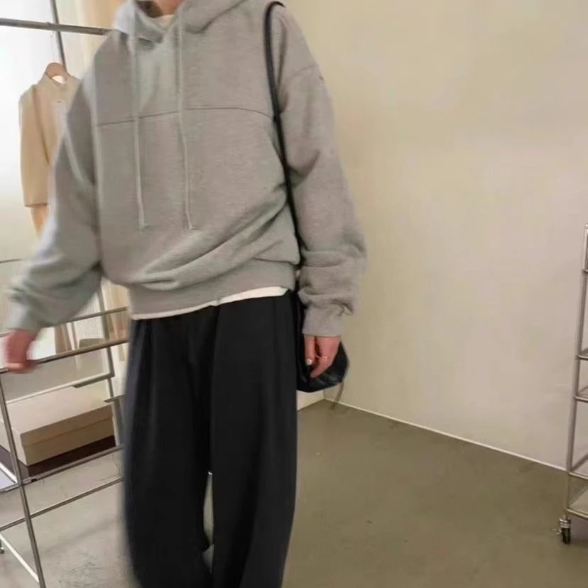 배추❤️泡菜国高级氛围感拿捏不要不要的韩版连帽卫衣休闲ins宽松