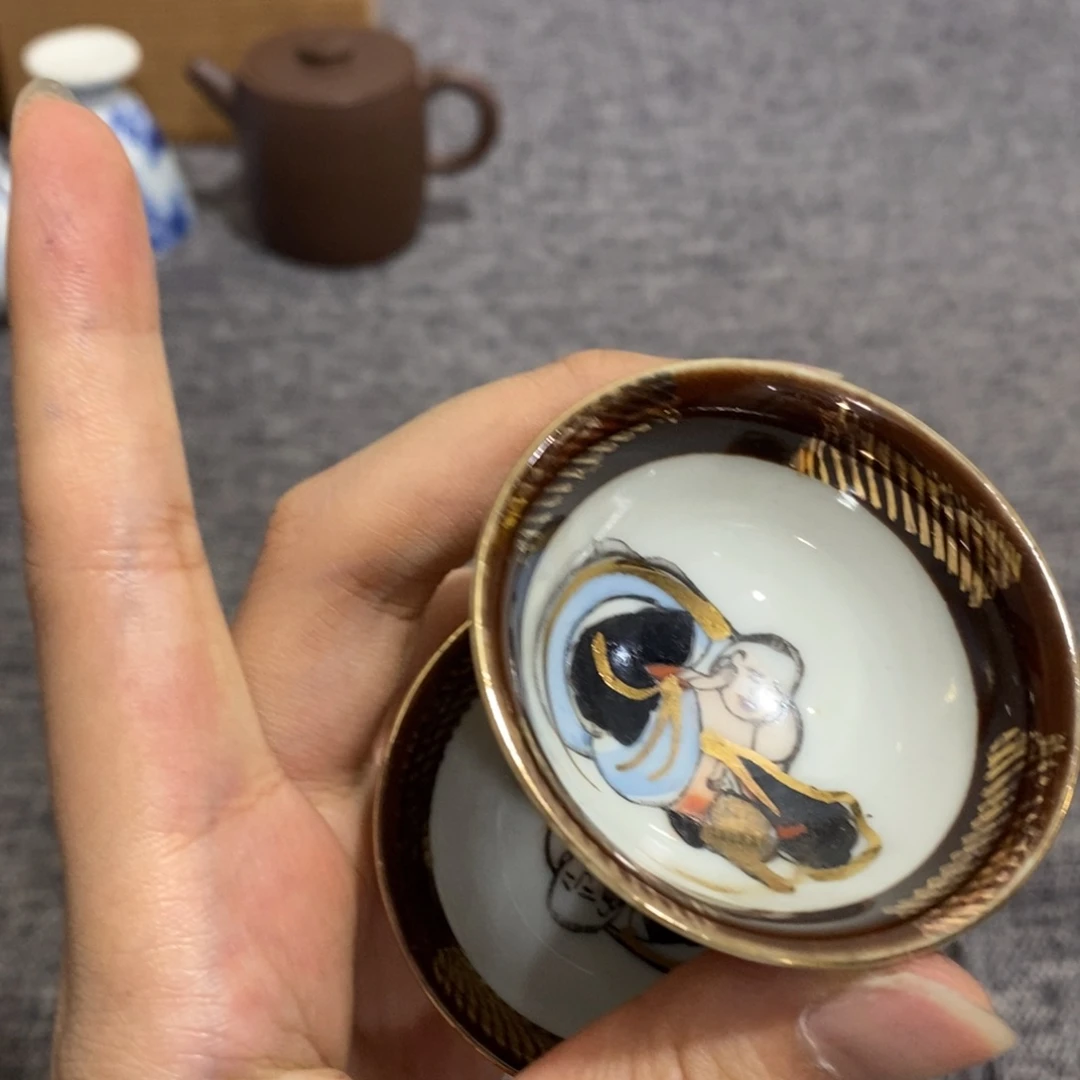 紫砂茶杯非常漂亮好看的物品