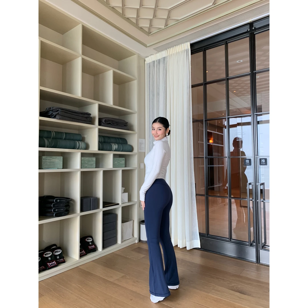 RRB 2024春夏新款「微喇leggings」高腰裸感速干定制塑形运动微喇裤