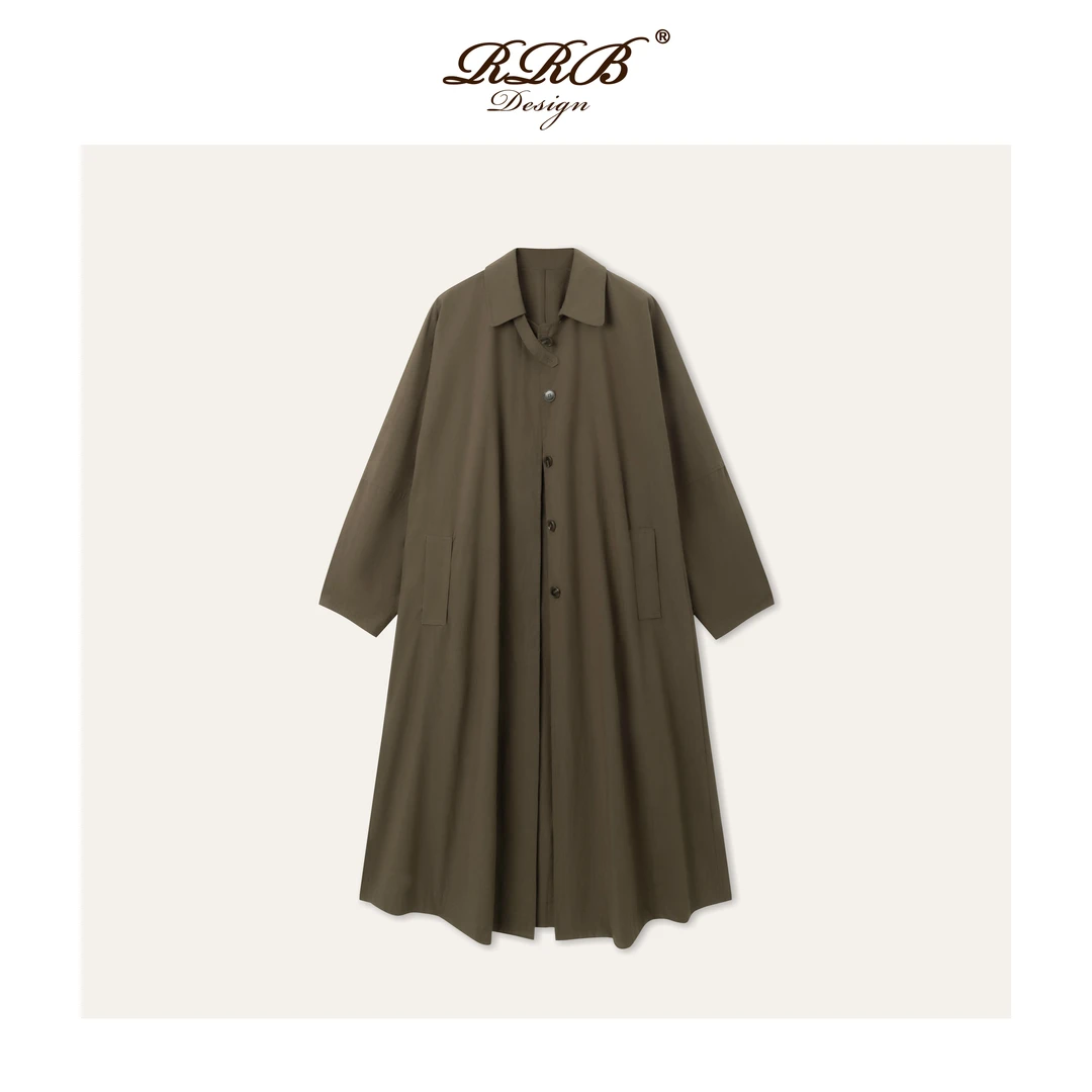RRB Design「意式美学」进口高密棉休闲宽松百搭风衣外套