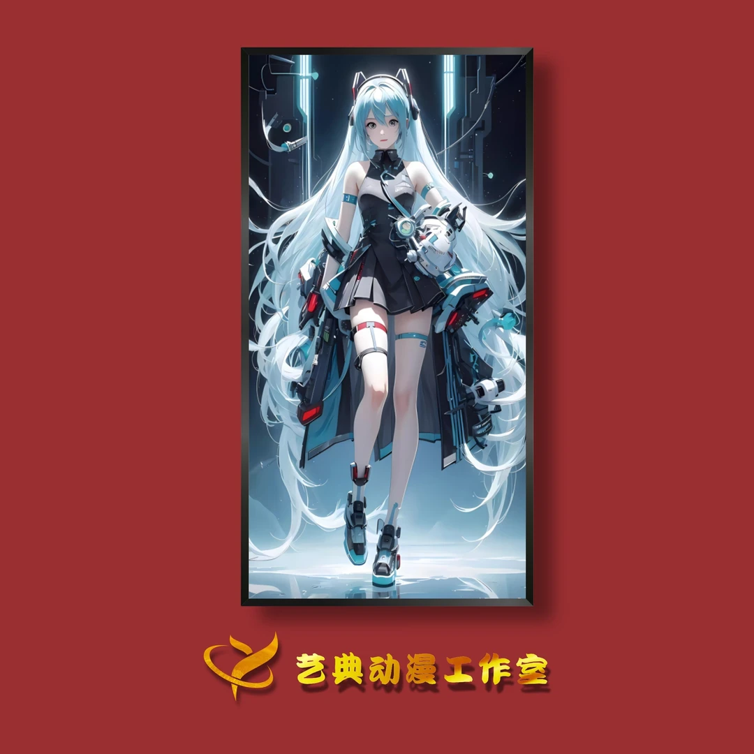 PVC《初音未来》挂画初音未来客厅装饰画40*80
