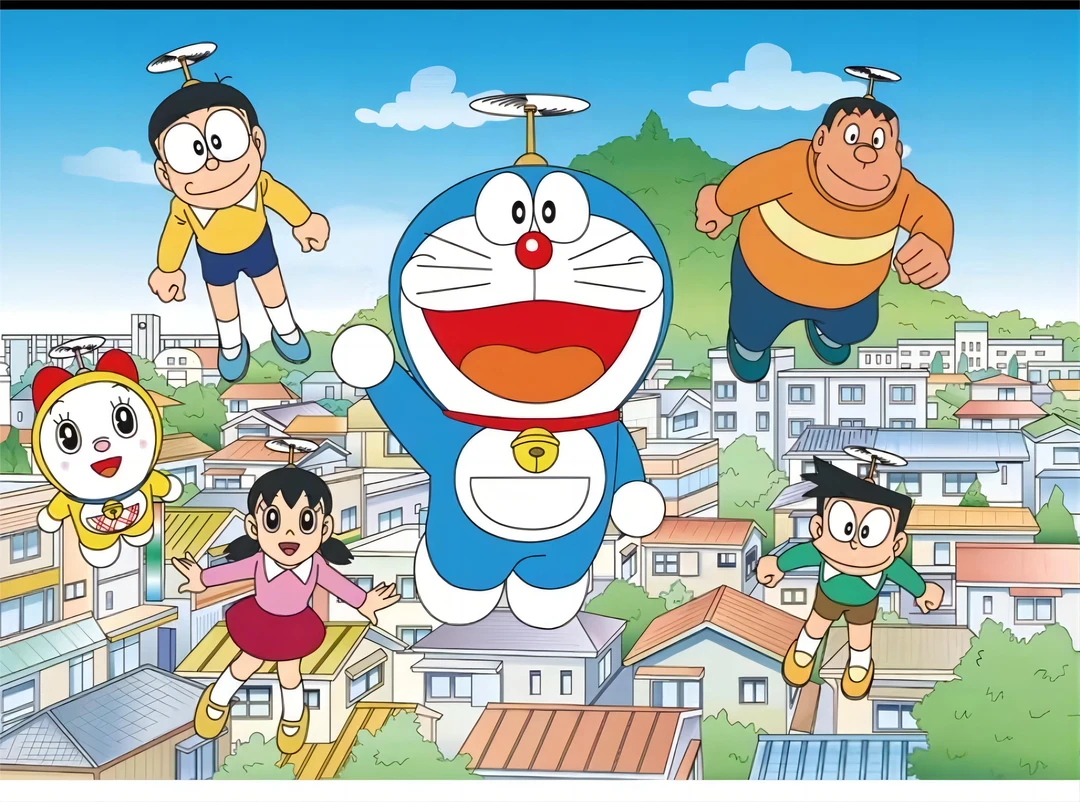 《哆啦A梦》挂画儿童房装饰画床头画动漫家居漫画40*60