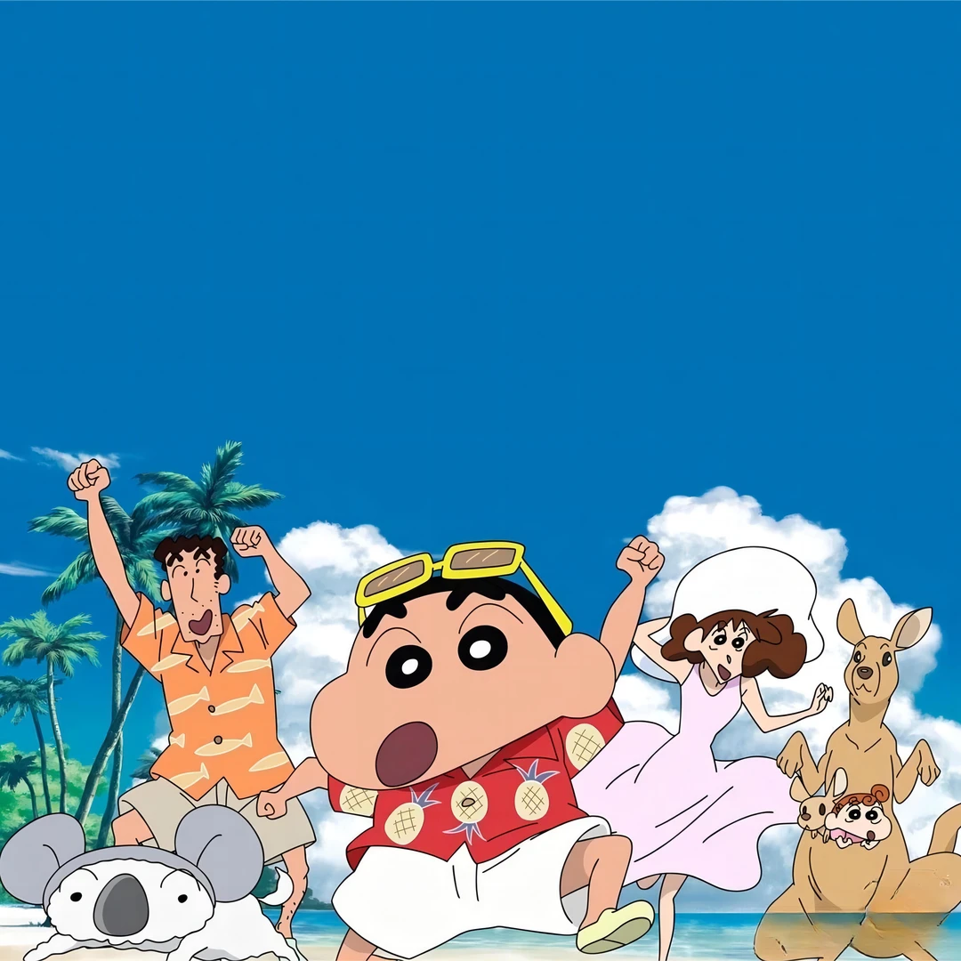 PVC《蜡笔小新》挂画pvc儿童房装饰画床头画动漫家居漫画50*50