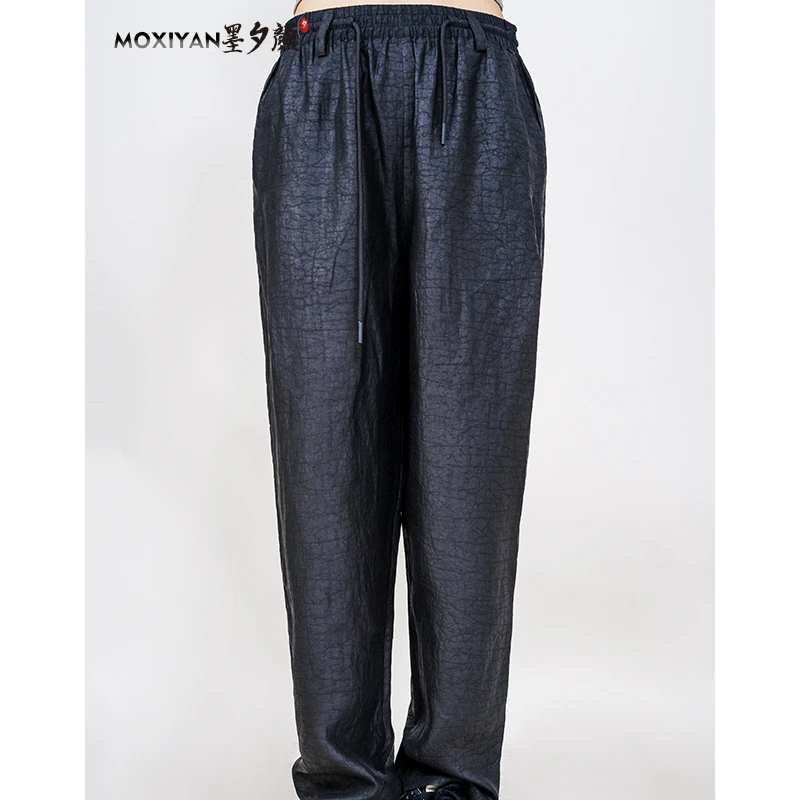 【墨夕颜】2024新款桑蚕丝香云纱男装 甄选老油龟休闲裤-LC-128