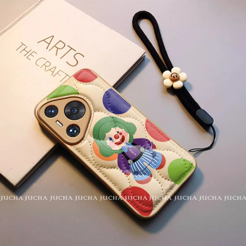 马戏团小丑适用华为pura70手机壳小众高端HUAWEIp60pro防摔50新款