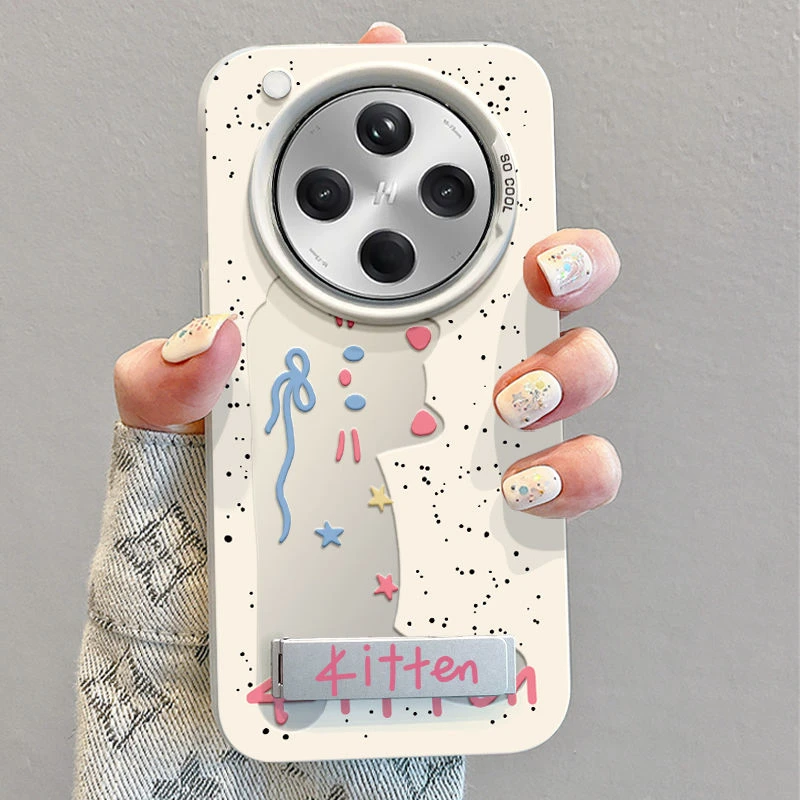 可爱镂空猫适用oppofindx8手机壳高级感轻奢OPPOfindx7pro防摔x5