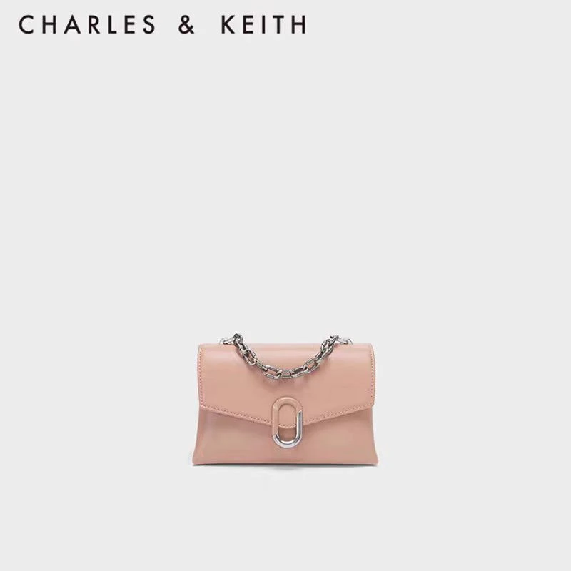 全新未使用 CHARLES & KEITH 通勤链条斜挎包/30395/姐妹花