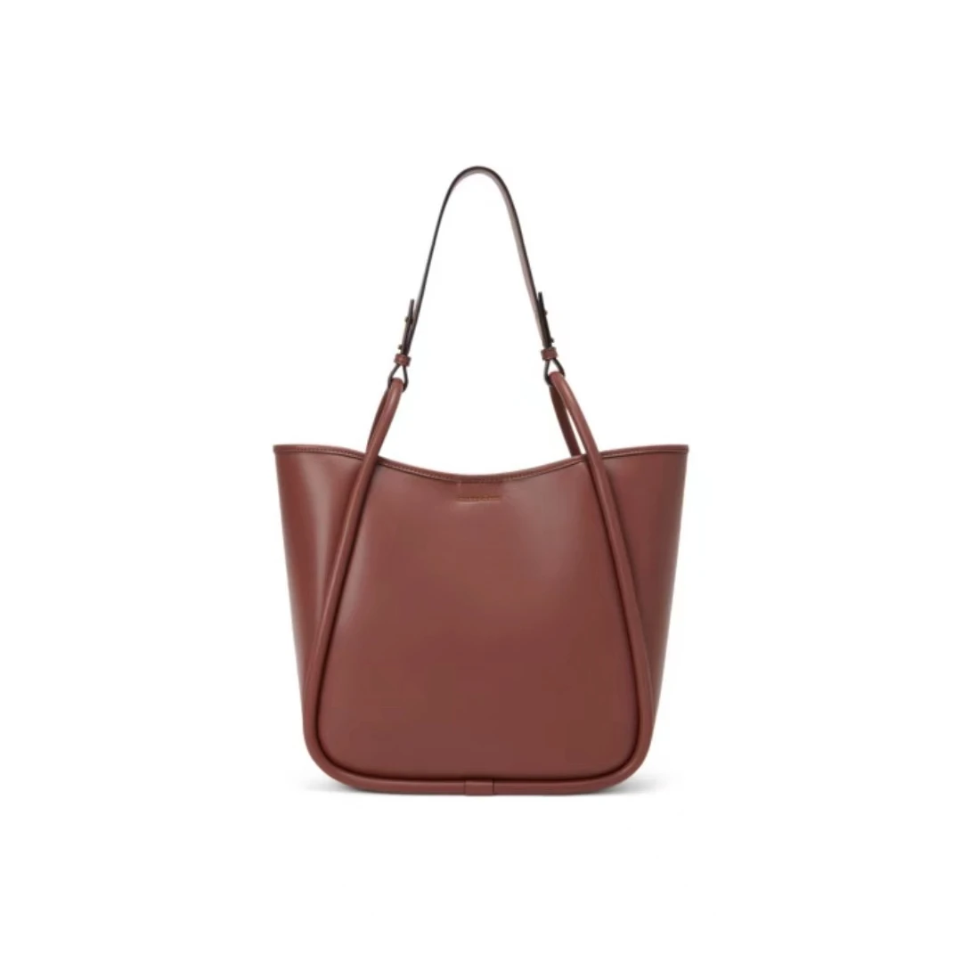 全新未使用 CHARLES & KEITH 巧克力色托特包/30235/姐妹花