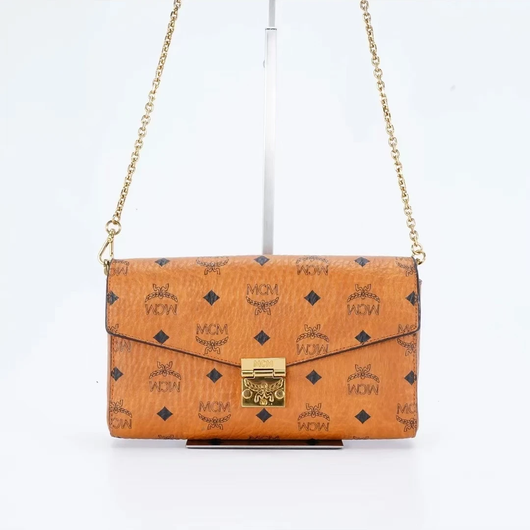 95新 MCM MCM 干邑色链条包/12003/姐妹花