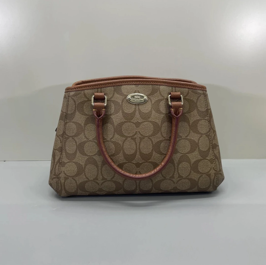 95新 COACH/蔻驰 蔻驰/棕色老花单肩包/31018/姐妹花